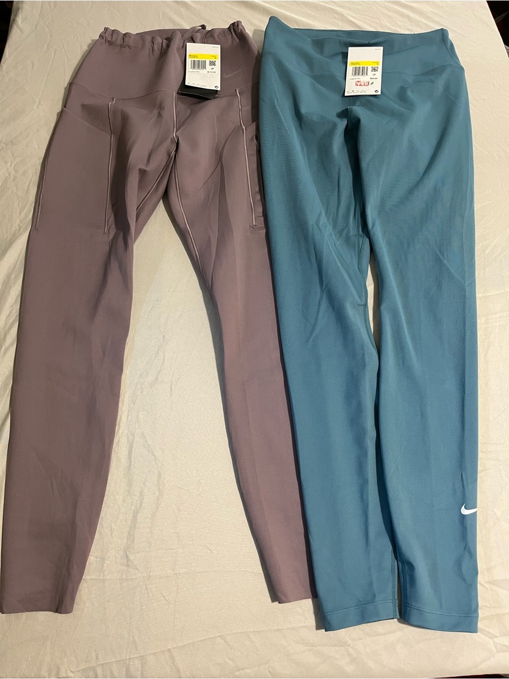 Nike Mauve Leggings & Teal Athletic Leggings - Women's Size Small New with Tags